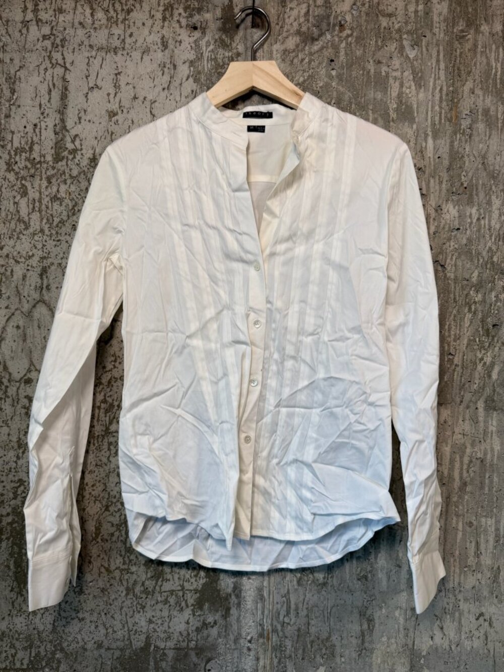 THEORY Women's Button Front Shirt Size M in White